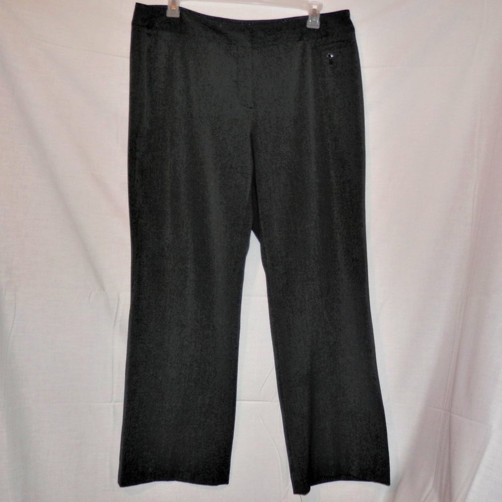 Atelier Luxe 16W x 32" Black Dress Pants Trousers H612